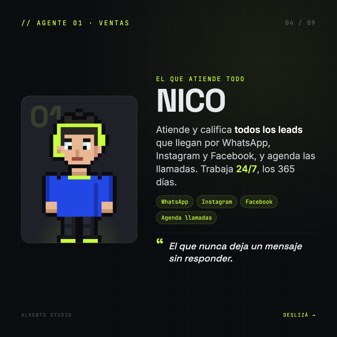 Nico — agente de ventas